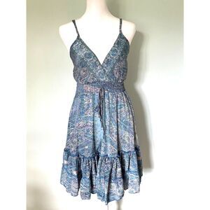 NWT Karma Highway boho print halter mini dress OS